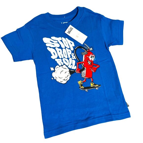 Vans Other - Vans by stop drop roll boy toddlers tee shirt size 2T blue short sleeve graphic